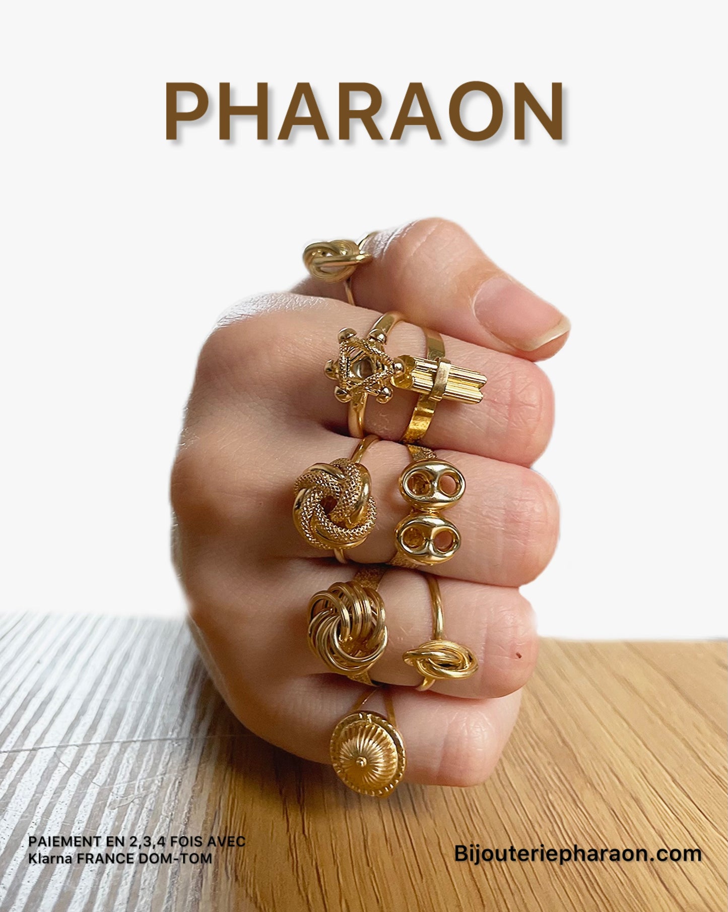 Bague noeud lisse sablé 12mm