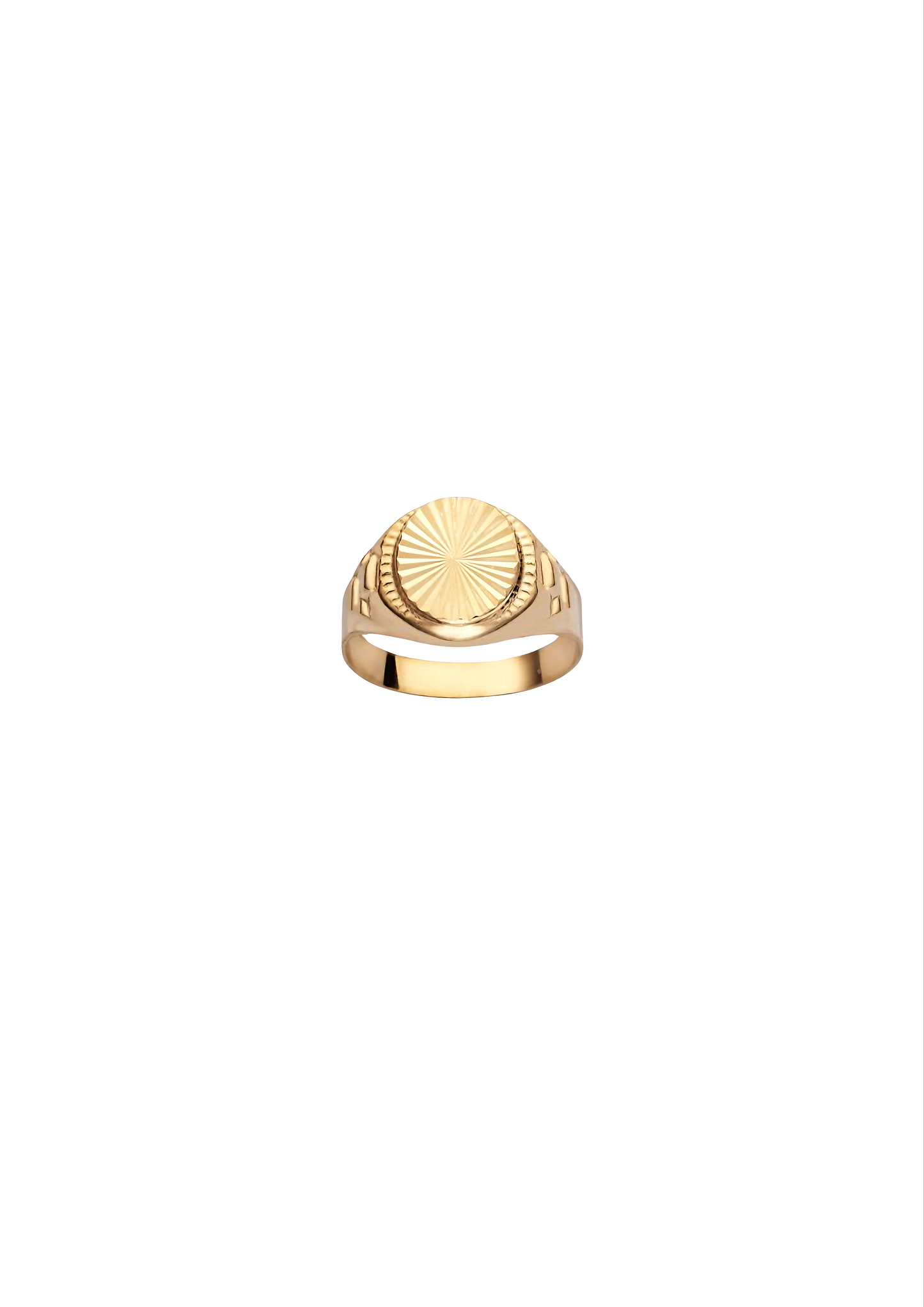 Chevalière ronde ciselée