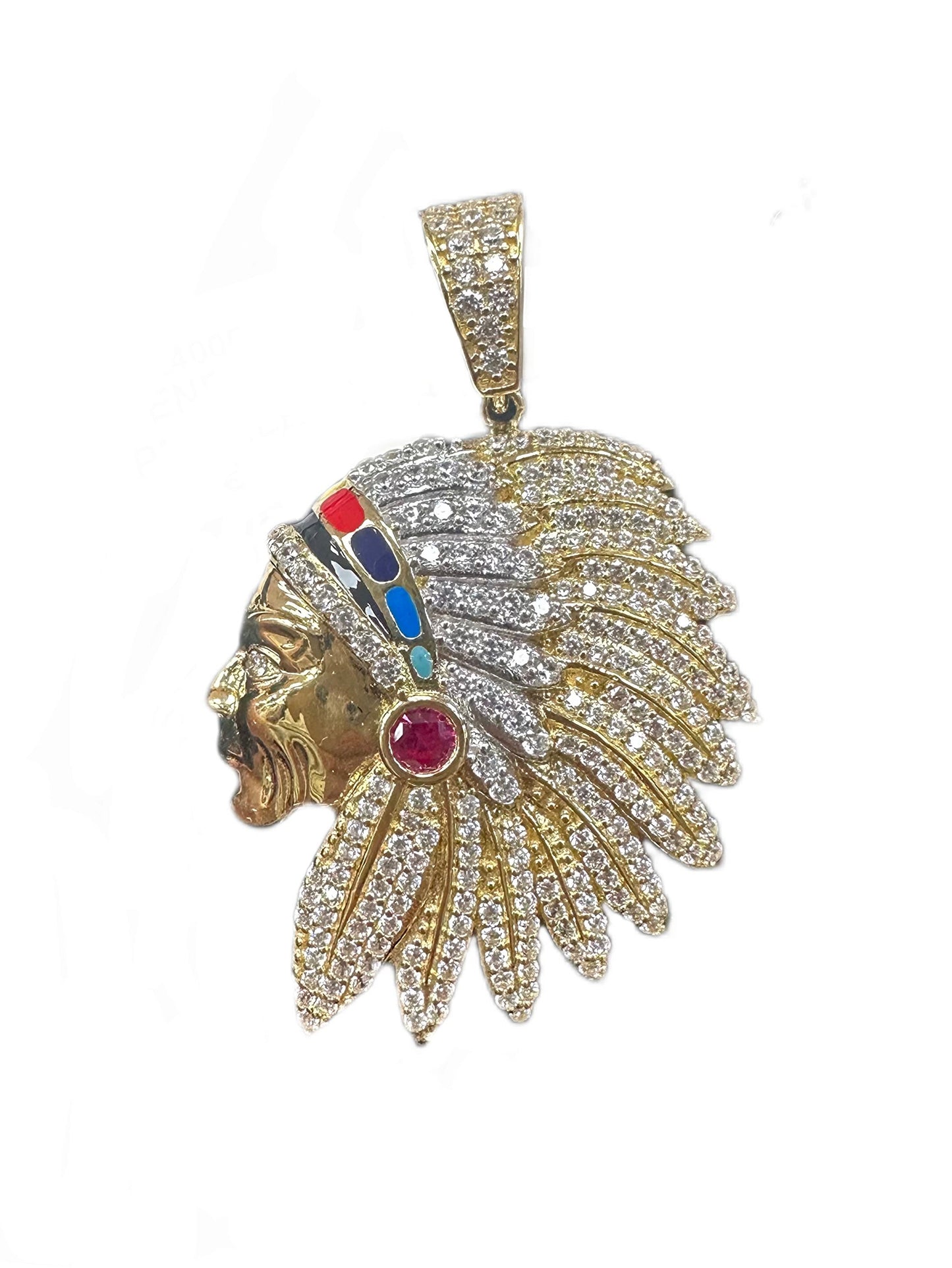 Pendentif tête d’indien L