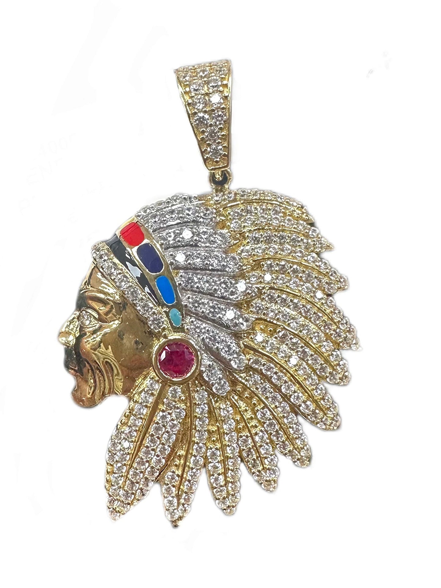 Pendentif tête d’indien L