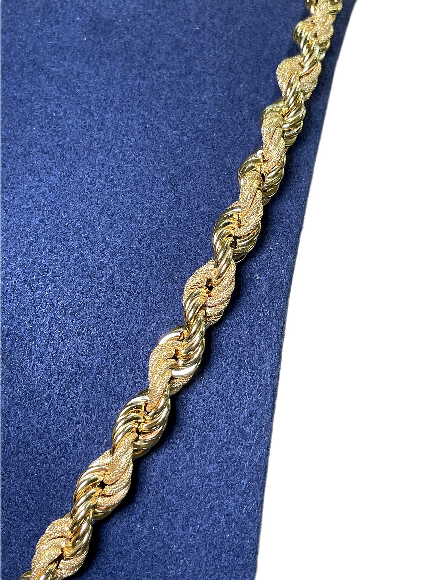 Collier corde Graziella lisse sablé 8mm