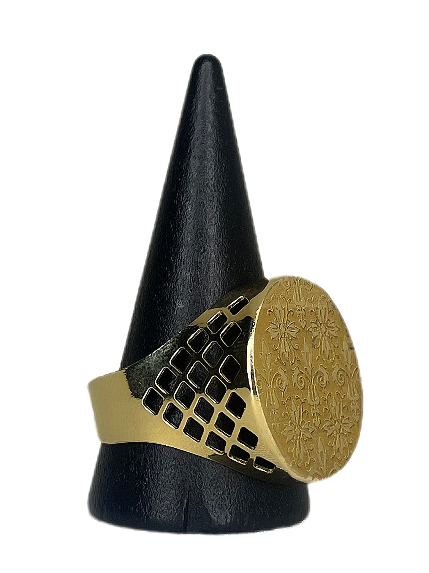 Chevalière ronde lys