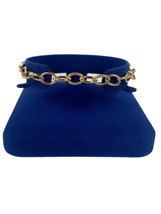 Bracelet maille forçat lisse/piqué 8mm