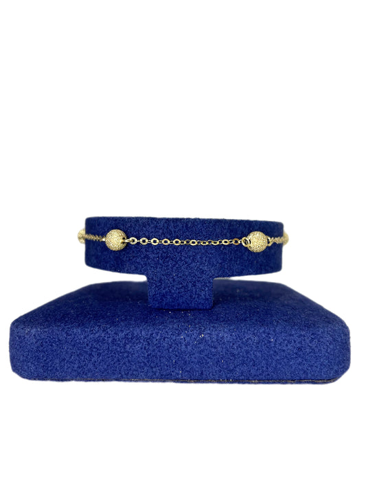 Bracelet boule sablé