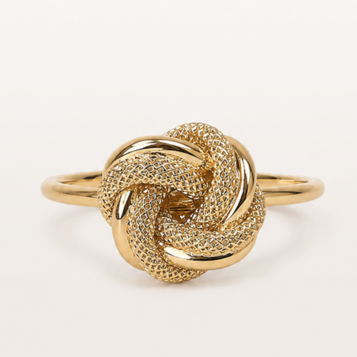 Bague Noeud lisse sablé 16mm