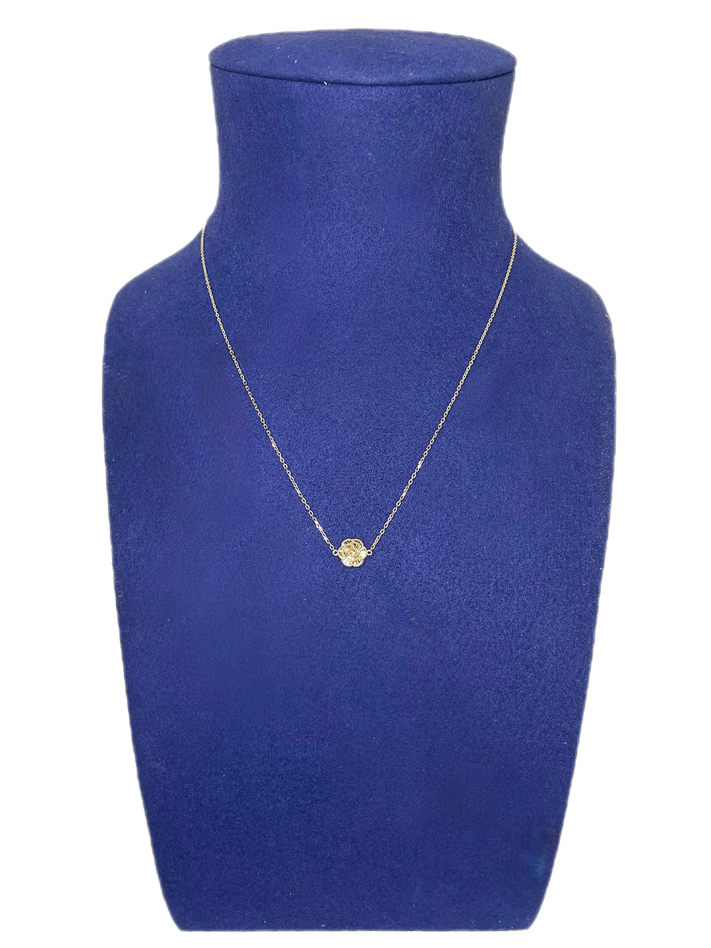 Collier chaîne forcat fleur ciselé