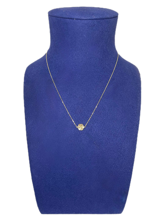 Collier chaîne forcat fleur ciselé