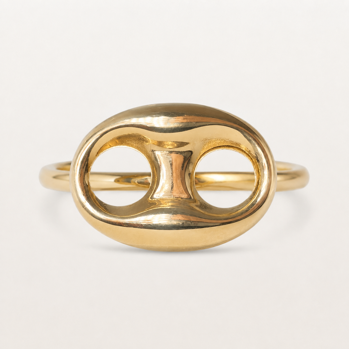 Bague café lisse 20x15mm