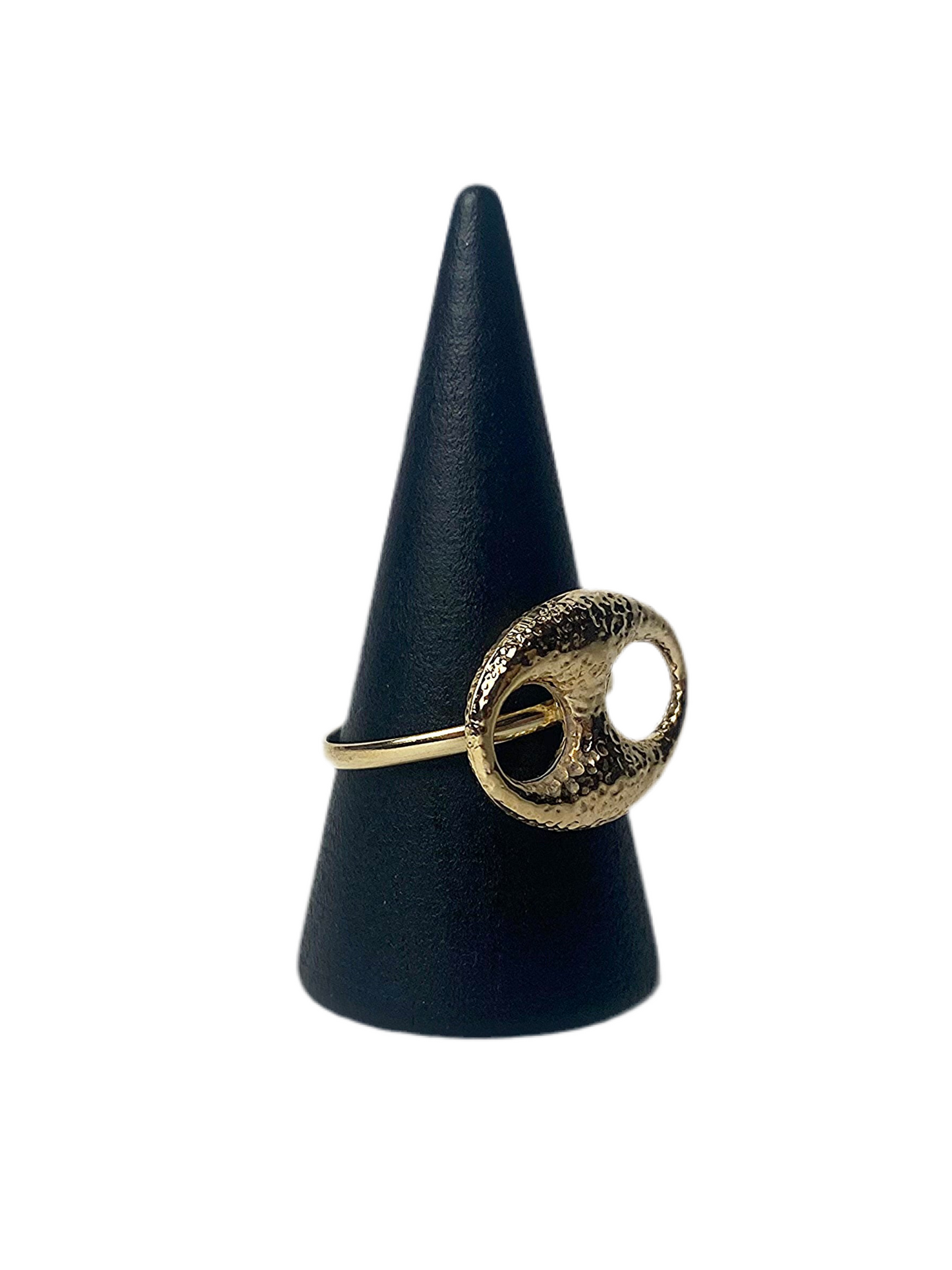 Bague café martelé M