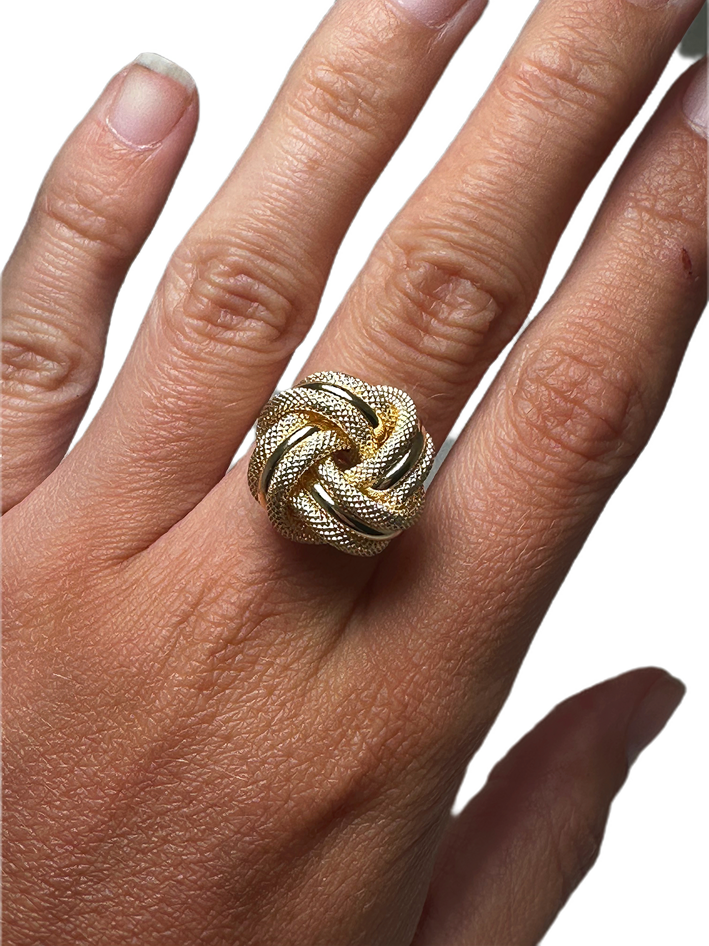 Bague noeud lisse piqué 20mm