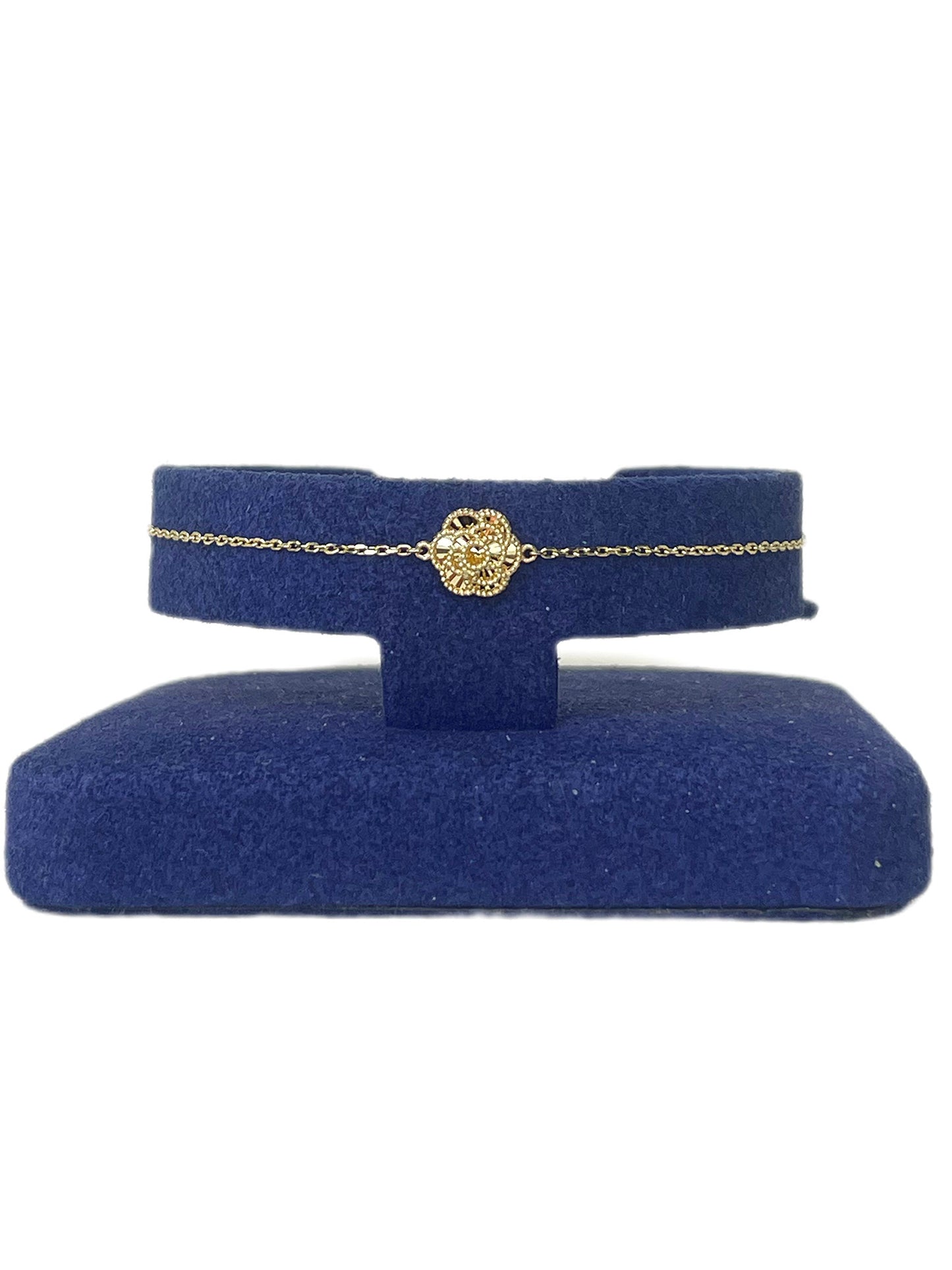 Bracelet forçat fleur ciselé