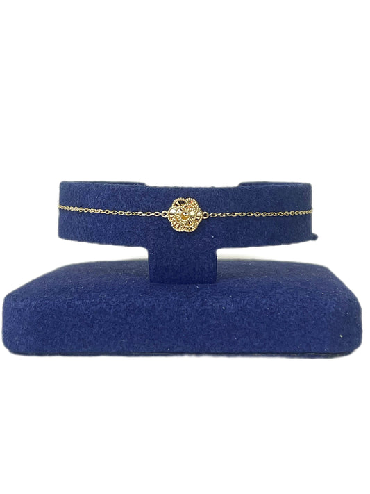 Bracelet forçat fleur ciselé