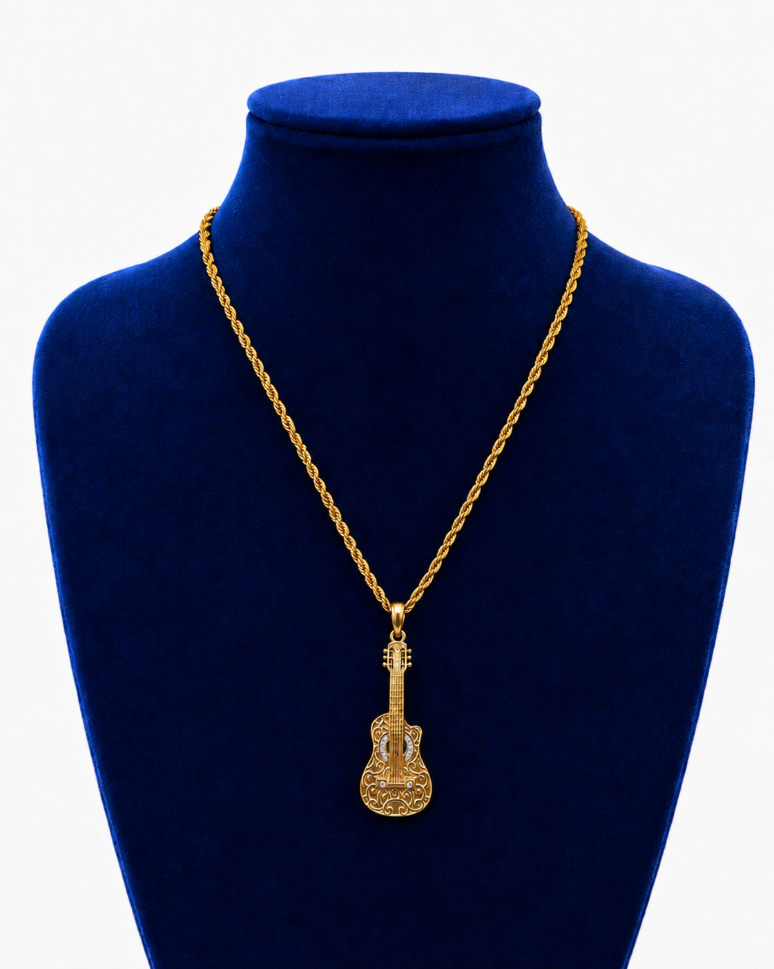 Collier corde pend guitare