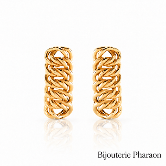Boucles d’oreilles maille américaine