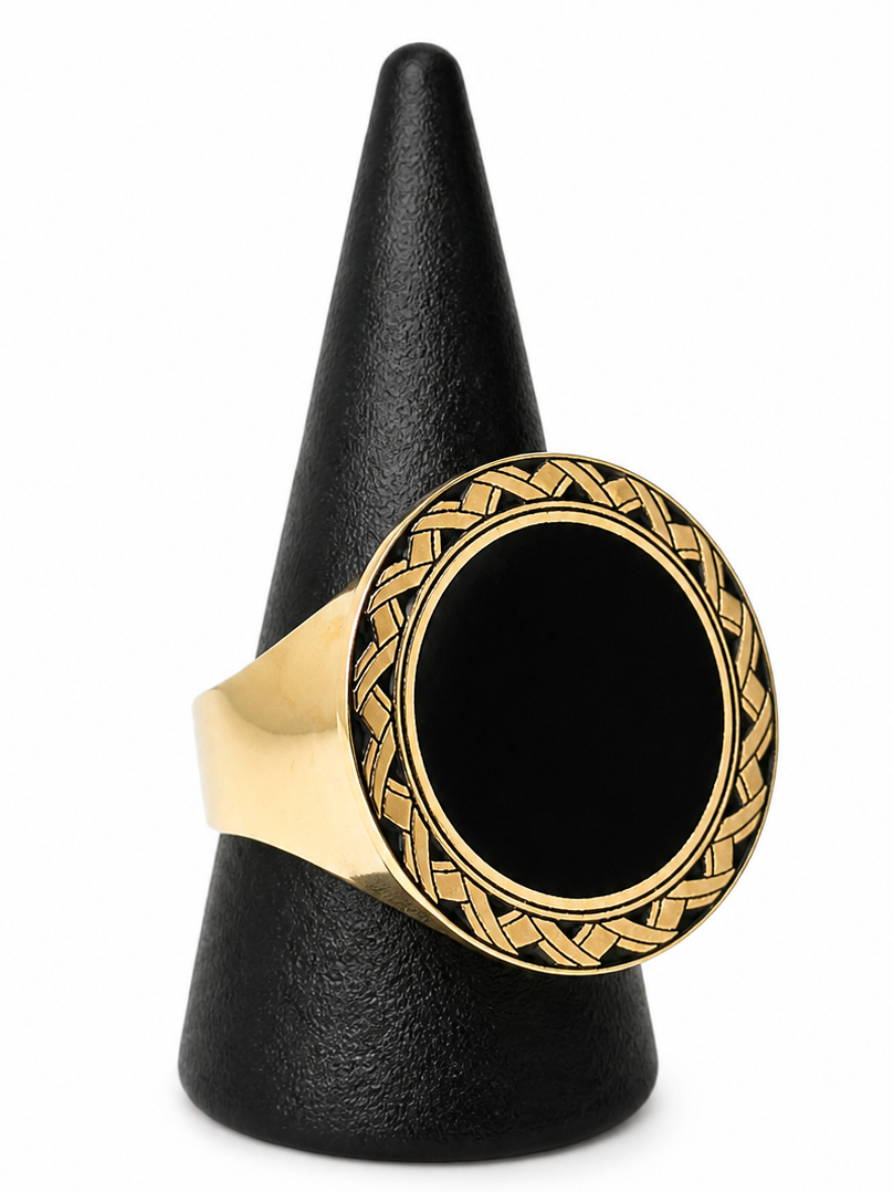 Chevalière ronde motif 27mm