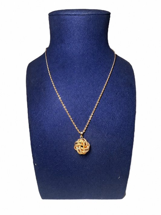 Collier corde pend Noeud