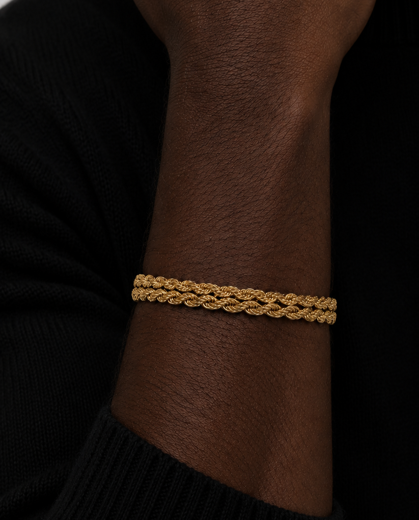 Bracelet double corde 6mm