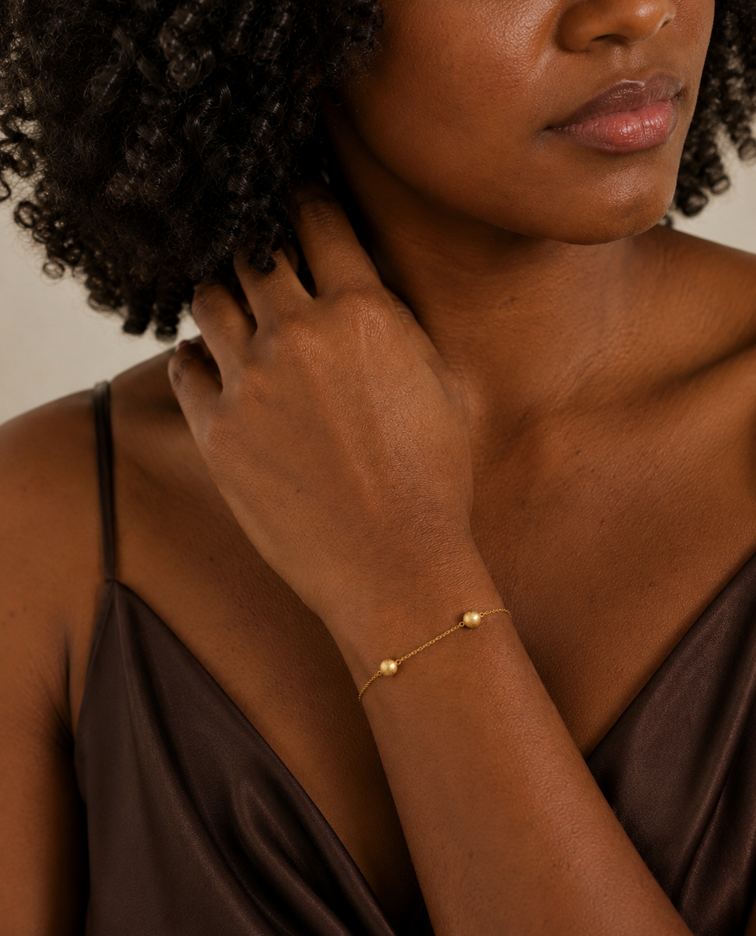 Bracelet boule sablé